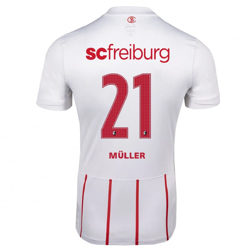 Danxen Herren Florian Müller #21 Weiß Rot Gelb Auswärtstrikot Trikot 2026/27 T-Shirt Schweiz
