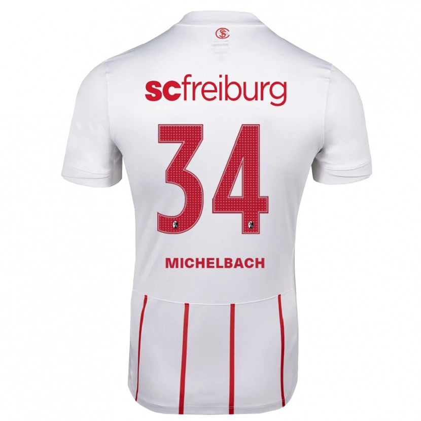 Danxen Herren Kilian Michelbach #34 Weiß Rot Gelb Auswärtstrikot Trikot 2026/27 T-Shirt Schweiz