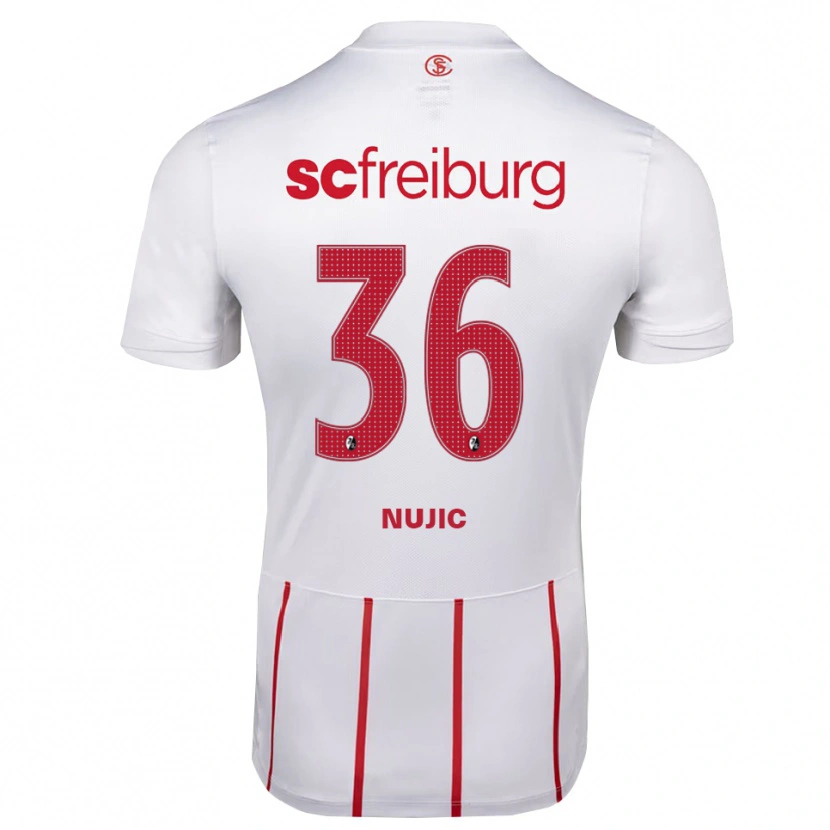 Danxen Herren Luka Nujic #36 Weiß Rot Gelb Auswärtstrikot Trikot 2026/27 T-Shirt Schweiz