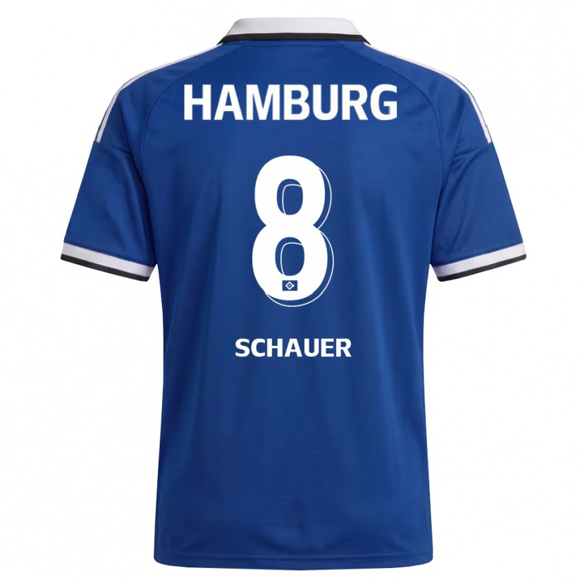 Danxen Herren Martin Schauer #8 Weiß Blau Auswärtstrikot Trikot 2026/27 T-Shirt Schweiz