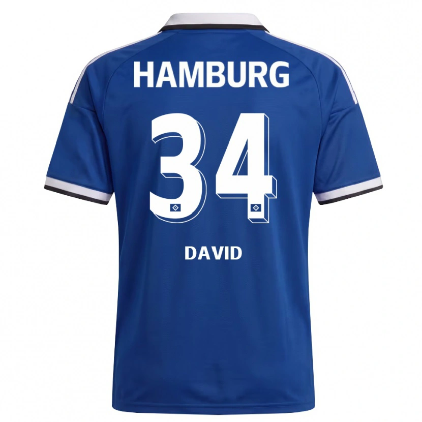 Danxen Herren Jonas David #34 Weiß Blau Auswärtstrikot Trikot 2026/27 T-Shirt Schweiz