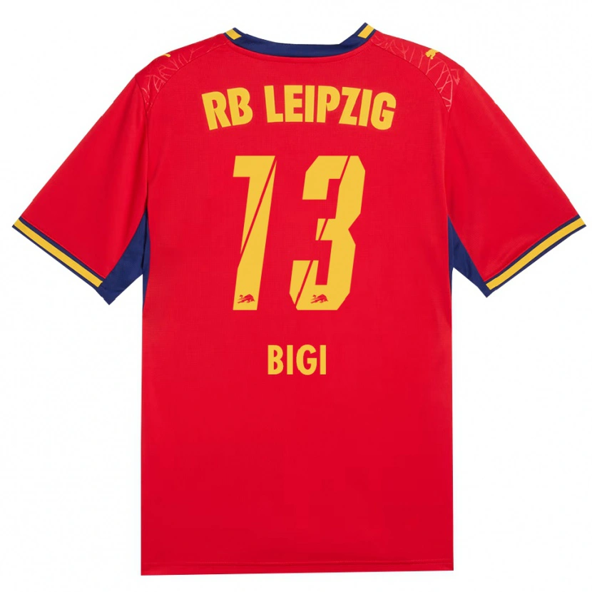 Danxen Herren Samim Bigi #13 Rot Gelb Königsblau Auswärtstrikot Trikot 2026/27 T-Shirt Schweiz