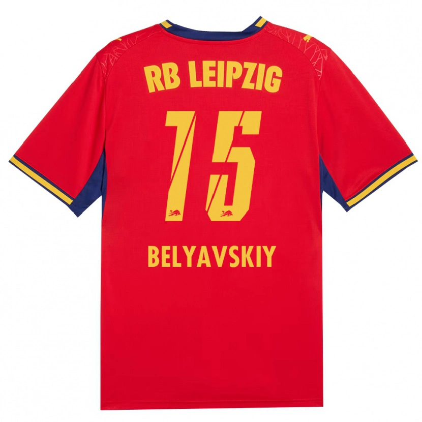 Danxen Herren David Belyavskiy #15 Rot Gelb Königsblau Auswärtstrikot Trikot 2026/27 T-Shirt Schweiz