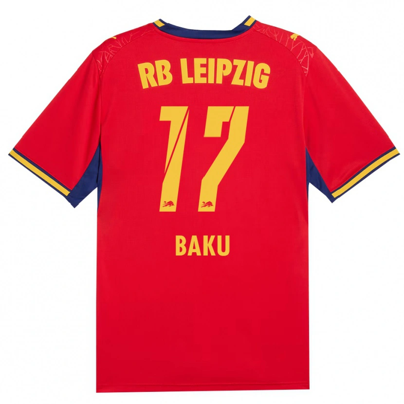 Danxen Herren Ridle Baku #17 Rot Gelb Königsblau Auswärtstrikot Trikot 2026/27 T-Shirt Schweiz