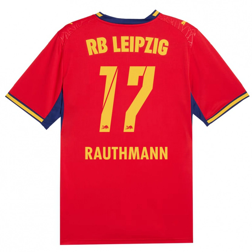 Danxen Herren Nick Rauthmann #17 Rot Gelb Königsblau Auswärtstrikot Trikot 2026/27 T-Shirt Schweiz