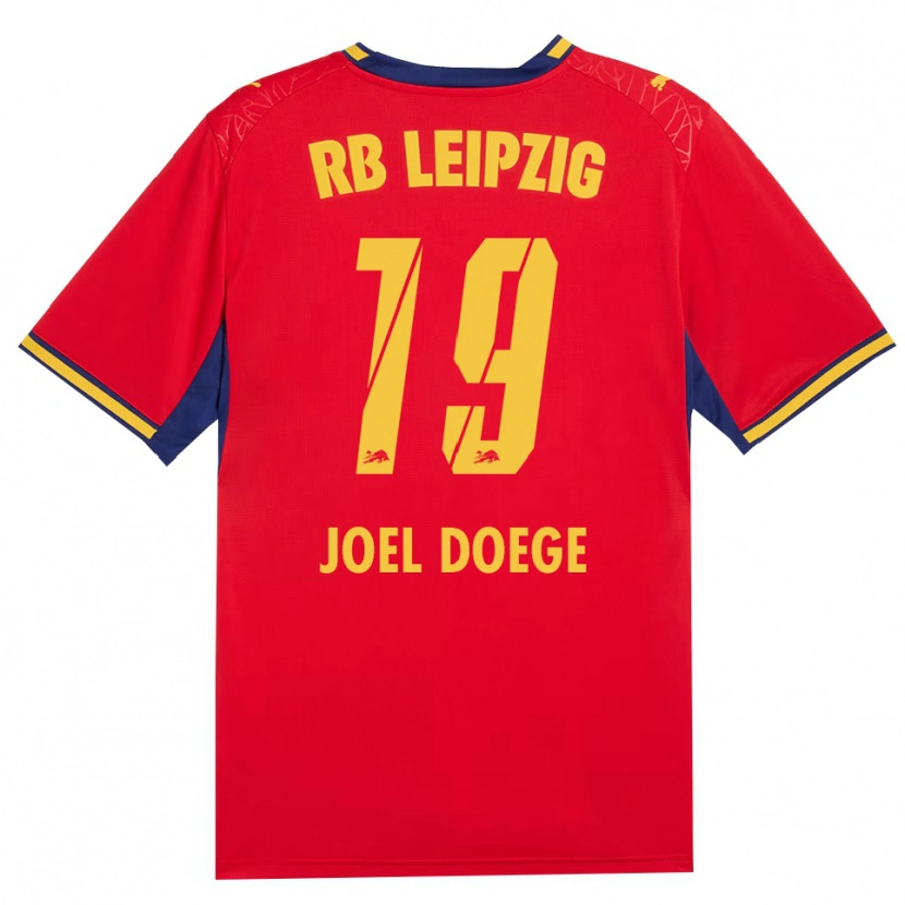Danxen Herren Louis Joel Doege #19 Rot Gelb Königsblau Auswärtstrikot Trikot 2026/27 T-Shirt Schweiz