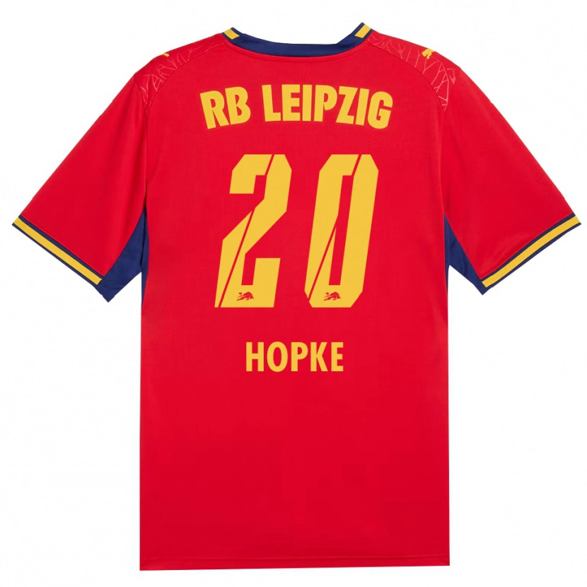 Danxen Herren Hannes Hopke #20 Rot Gelb Königsblau Auswärtstrikot Trikot 2026/27 T-Shirt Schweiz