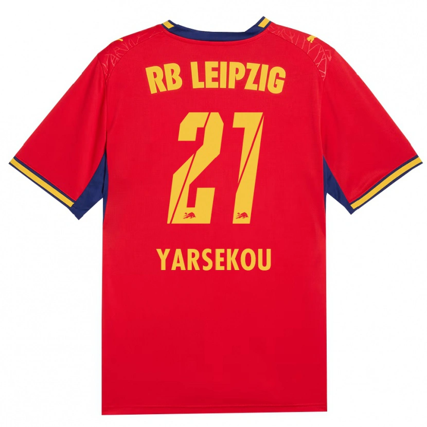 Danxen Herren Dilane Yarsekou #21 Rot Gelb Königsblau Auswärtstrikot Trikot 2026/27 T-Shirt Schweiz