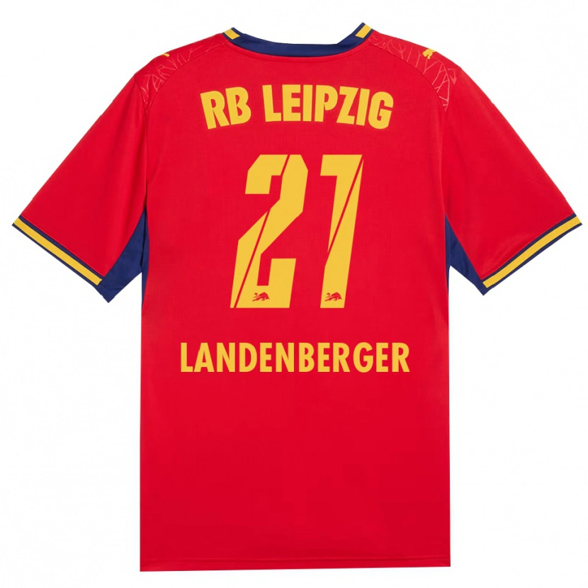 Danxen Herren Julia Landenberger #21 Rot Gelb Königsblau Auswärtstrikot Trikot 2026/27 T-Shirt Schweiz