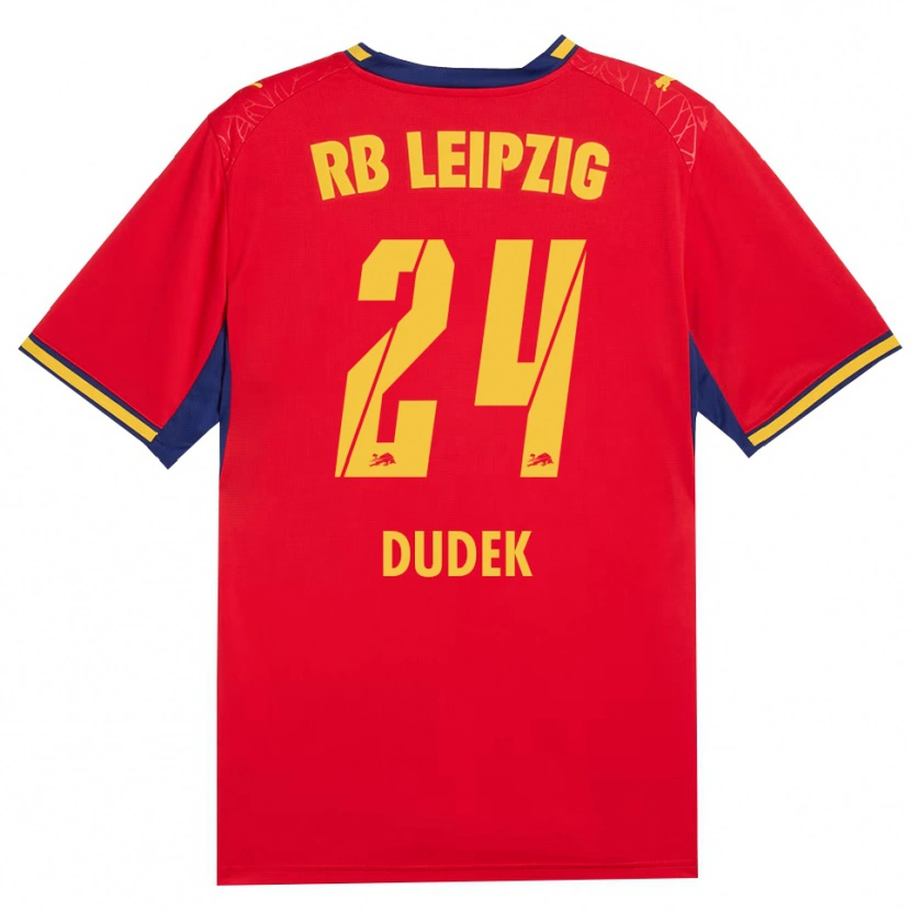 Danxen Herren Nikoline Dudek #24 Rot Gelb Königsblau Auswärtstrikot Trikot 2026/27 T-Shirt Schweiz
