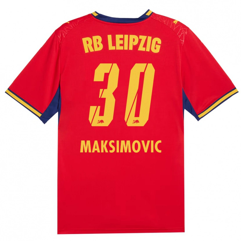 Danxen Herren Andrija Maksimovic #30 Rot Gelb Königsblau Auswärtstrikot Trikot 2026/27 T-Shirt Schweiz