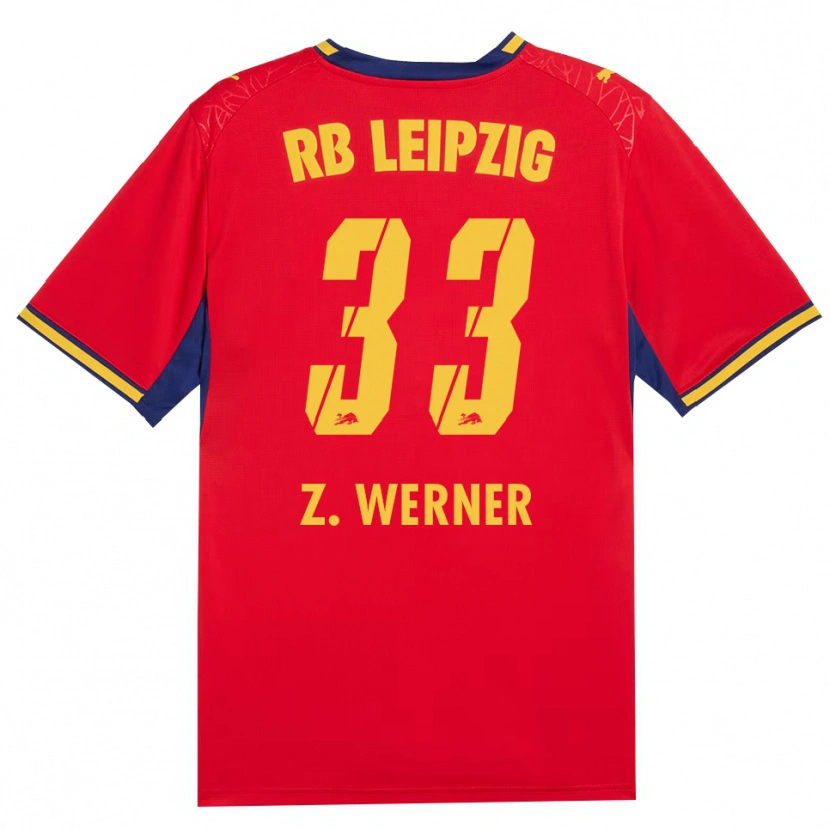 Danxen Herren Zoé Werner #33 Rot Gelb Königsblau Auswärtstrikot Trikot 2026/27 T-Shirt Schweiz