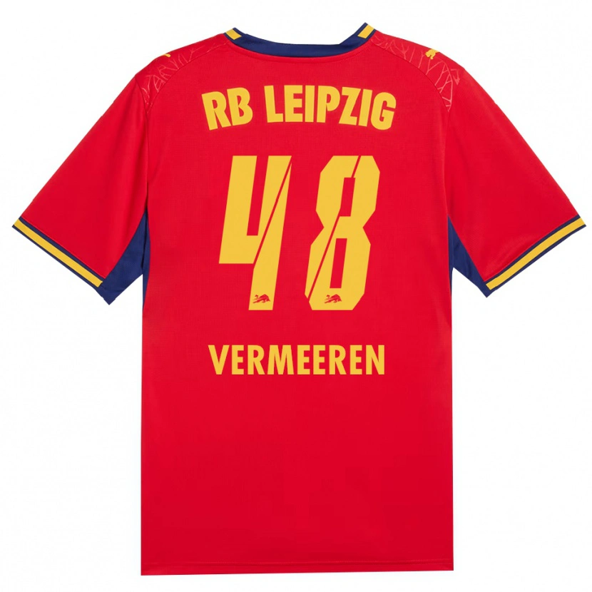 Danxen Herren Arthur Vermeeren #48 Rot Gelb Königsblau Auswärtstrikot Trikot 2026/27 T-Shirt Schweiz