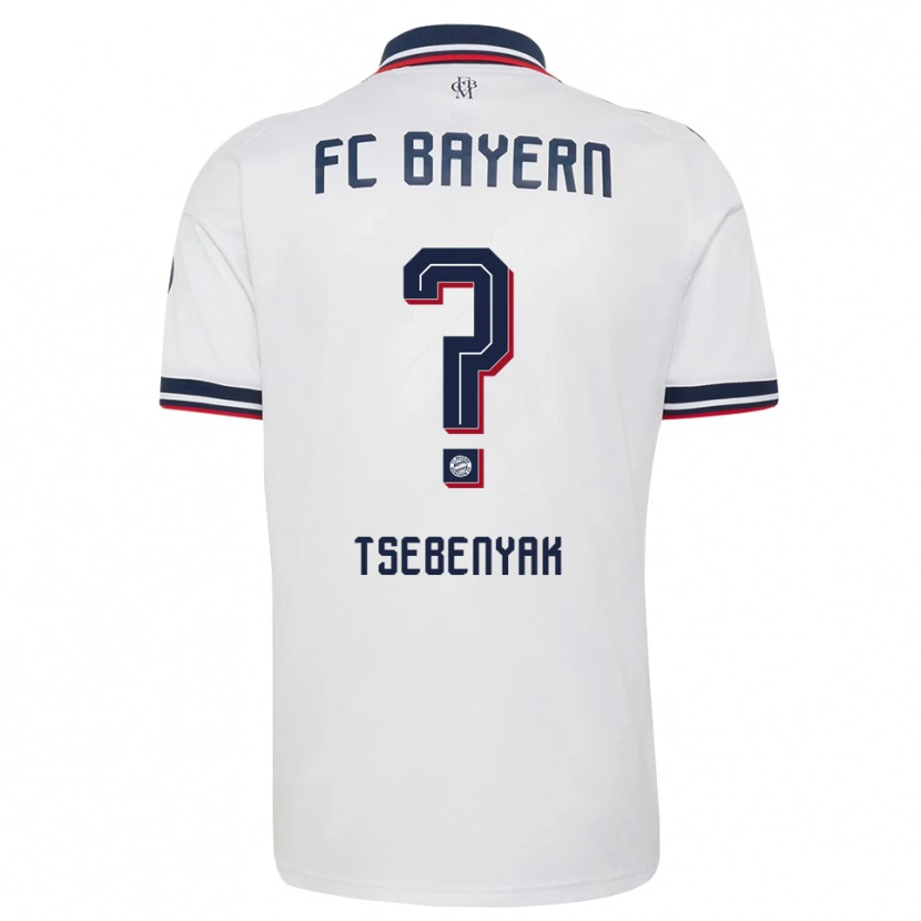 Danxen Herren Dmytro Tsebenyak #0 Weiß Grau Rot Auswärtstrikot Trikot 2026/27 T-Shirt Schweiz