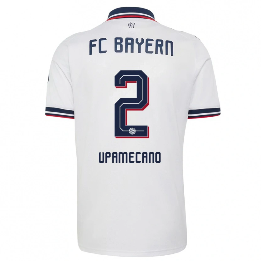 Danxen Herren Dayot Upamecano #2 Weiß Grau Rot Auswärtstrikot Trikot 2026/27 T-Shirt Schweiz