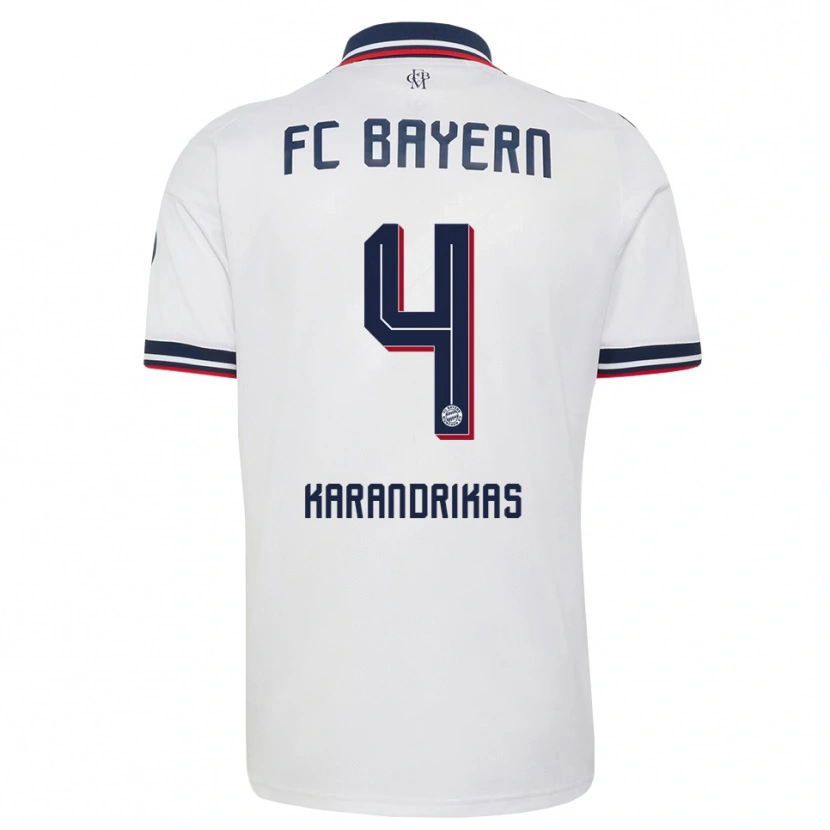 Danxen Herren Konstantinos Karandrikas #4 Weiß Grau Rot Auswärtstrikot Trikot 2026/27 T-Shirt Schweiz