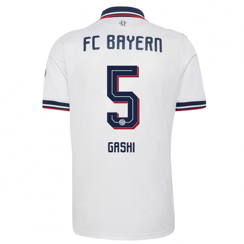 Danxen Herren Afrim Gashi #5 Weiß Grau Rot Auswärtstrikot Trikot 2026/27 T-Shirt Schweiz