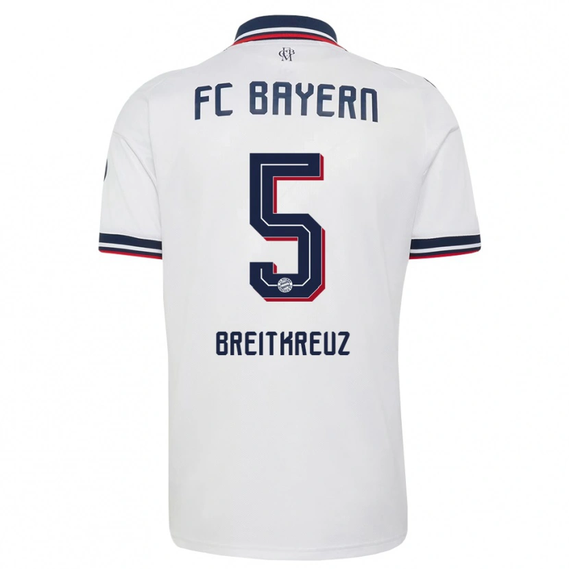 Danxen Herren Steve Breitkreuz #5 Weiß Grau Rot Auswärtstrikot Trikot 2026/27 T-Shirt Schweiz