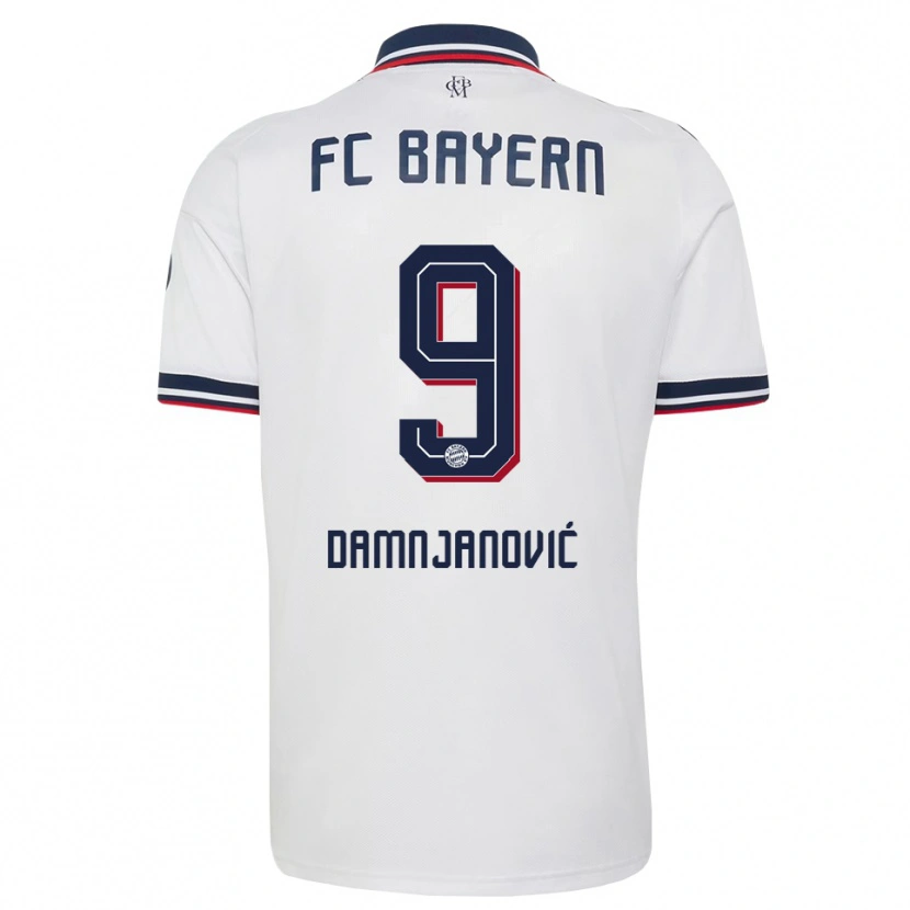 Danxen Herren Jovana Damnjanović #9 Weiß Grau Rot Auswärtstrikot Trikot 2026/27 T-Shirt Schweiz
