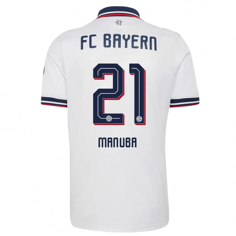 Danxen Herren Vincent Manuba #21 Weiß Grau Rot Auswärtstrikot Trikot 2026/27 T-Shirt Schweiz
