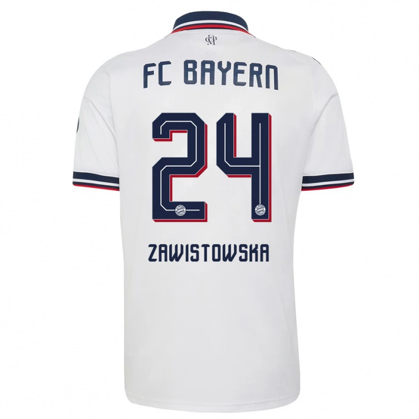 Danxen Herren Weronika Zawistowska #24 Weiß Grau Rot Auswärtstrikot Trikot 2026/27 T-Shirt Schweiz