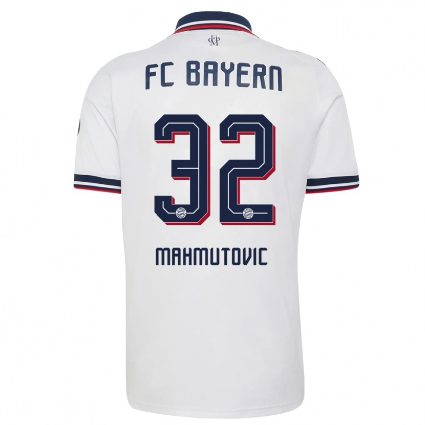 Danxen Herren Ena Mahmutovic #32 Weiß Grau Rot Auswärtstrikot Trikot 2026/27 T-Shirt Schweiz