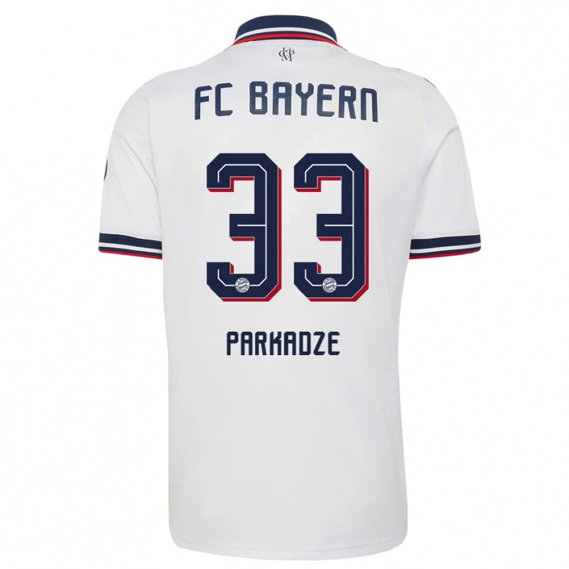 Danxen Herren Luka Parkadze #33 Weiß Grau Rot Auswärtstrikot Trikot 2026/27 T-Shirt Schweiz