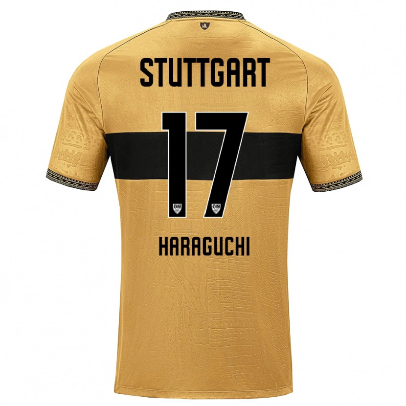 Danxen Herren Genki Haraguchi #17 Braun Schwarz Weiß Auswärtstrikot Trikot 2026/27 T-Shirt Schweiz