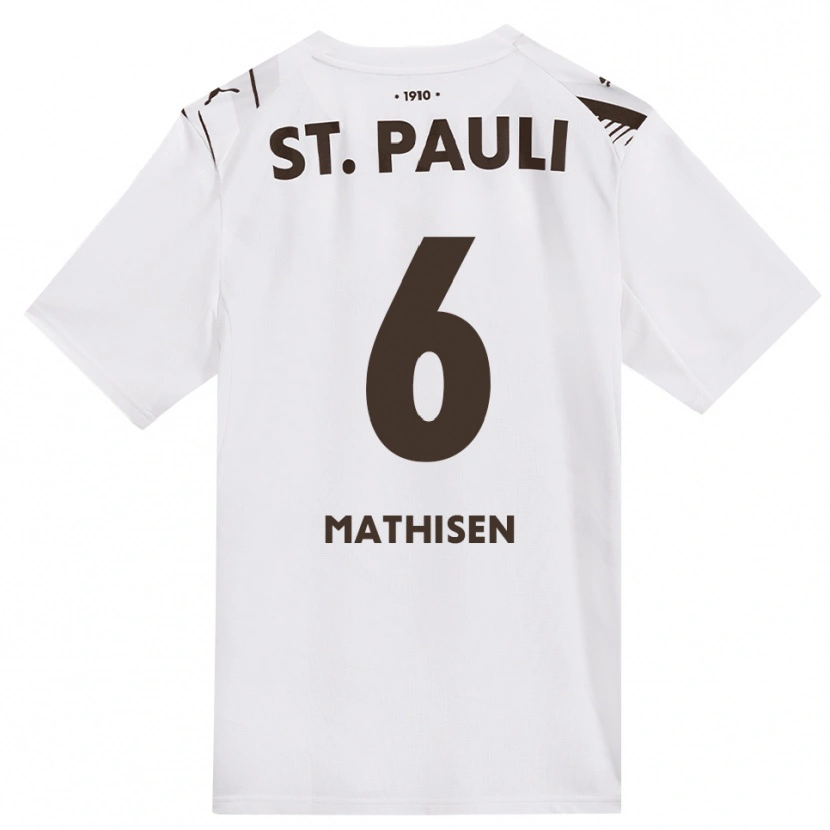 Danxen Herren Marcus Mathisen #6 Kaffee Weiß Rot Auswärtstrikot Trikot 2026/27 T-Shirt Schweiz