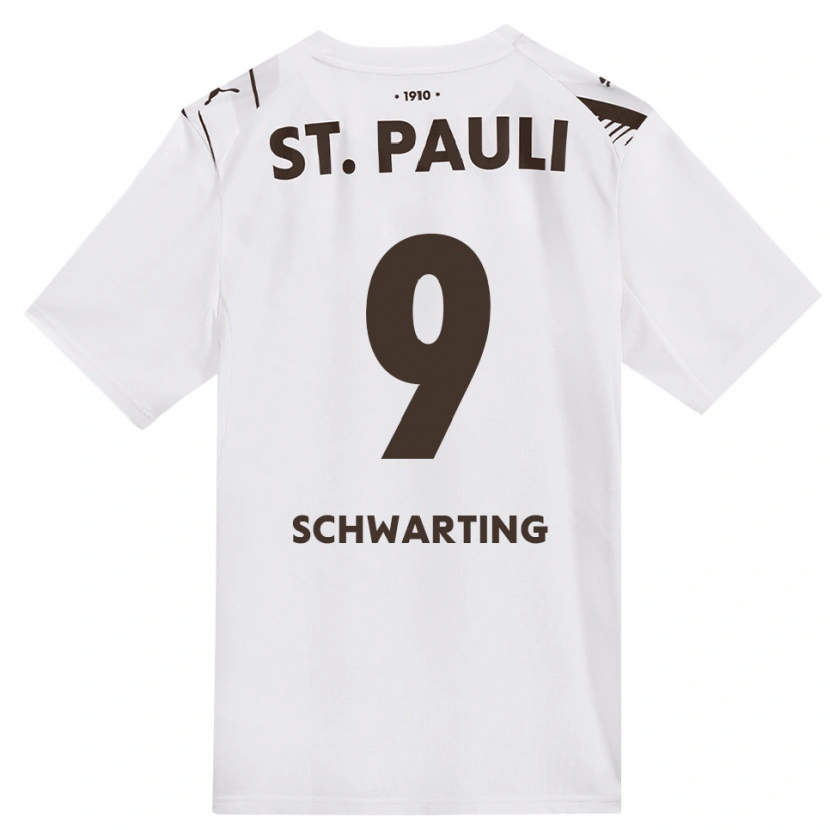 Danxen Herren Dominik Schwarting #9 Kaffee Weiß Rot Auswärtstrikot Trikot 2026/27 T-Shirt Schweiz