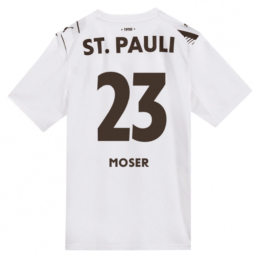 Danxen Herren Ammon Moser #23 Kaffee Weiß Rot Auswärtstrikot Trikot 2026/27 T-Shirt Schweiz