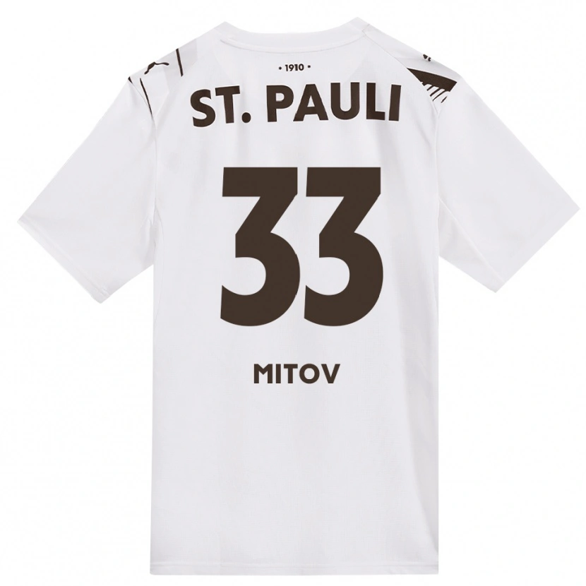 Danxen Herren Dimitar Mitov #33 Kaffee Weiß Rot Auswärtstrikot Trikot 2026/27 T-Shirt Schweiz