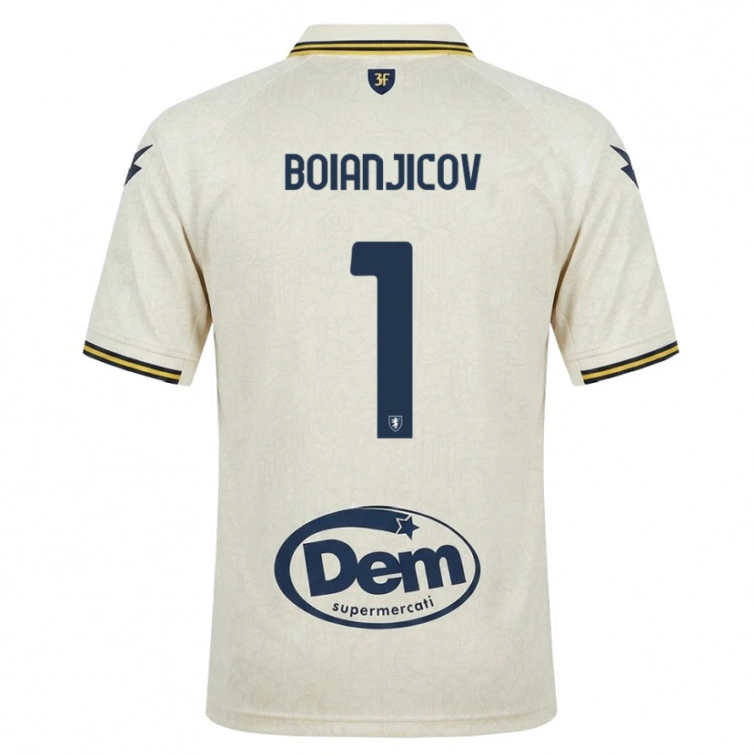 Danxen Herren Nicolas Boianjicov #1 Oldlace Gelb Schwarz Auswärtstrikot Trikot 2026/27 T-Shirt Schweiz
