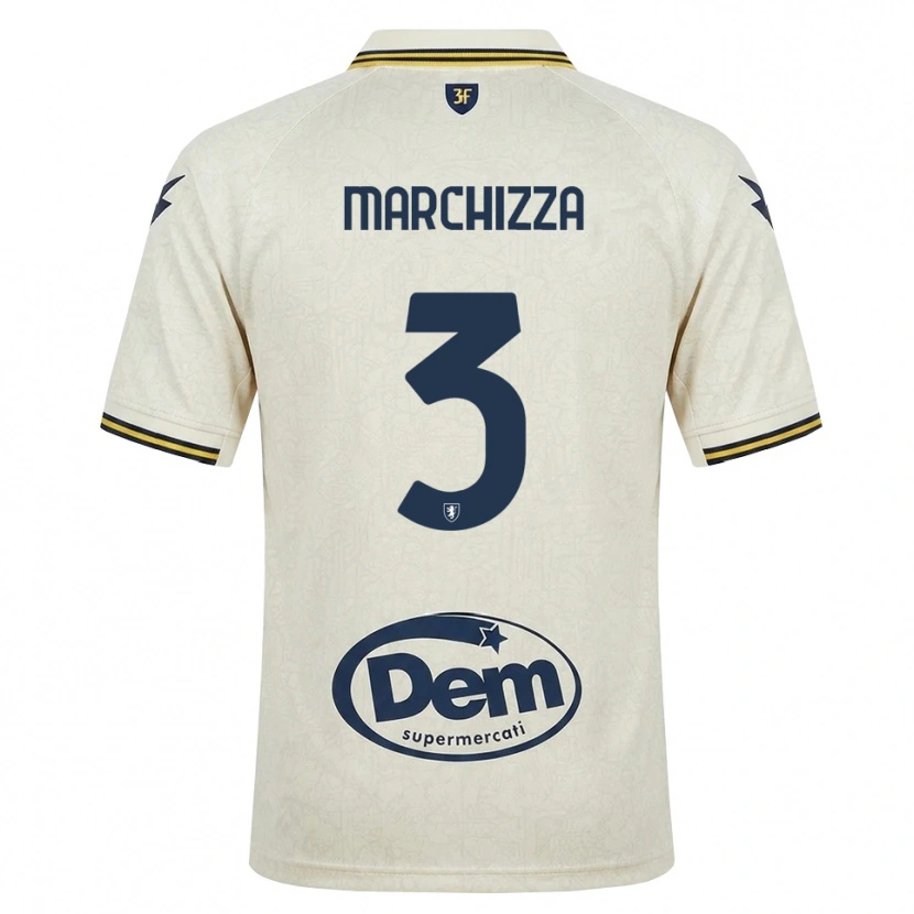 Danxen Herren Riccardo Marchizza #3 Oldlace Gelb Schwarz Auswärtstrikot Trikot 2026/27 T-Shirt Schweiz