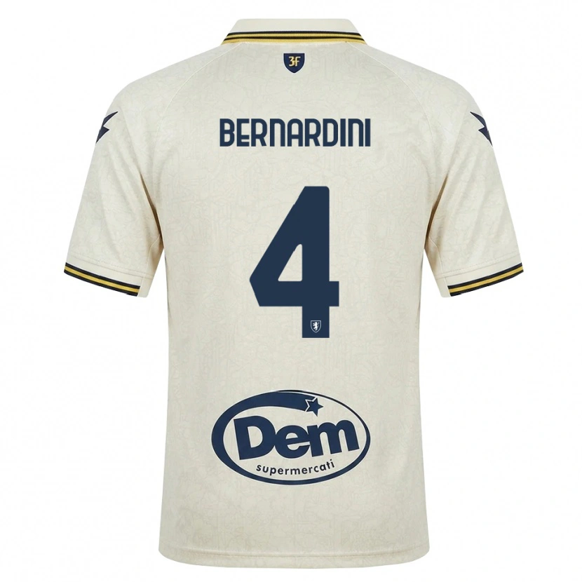 Danxen Herren Daniele Bernardini #4 Oldlace Gelb Schwarz Auswärtstrikot Trikot 2026/27 T-Shirt Schweiz