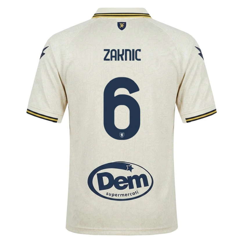 Danxen Herren Lazar Zaknic #6 Oldlace Gelb Schwarz Auswärtstrikot Trikot 2026/27 T-Shirt Schweiz