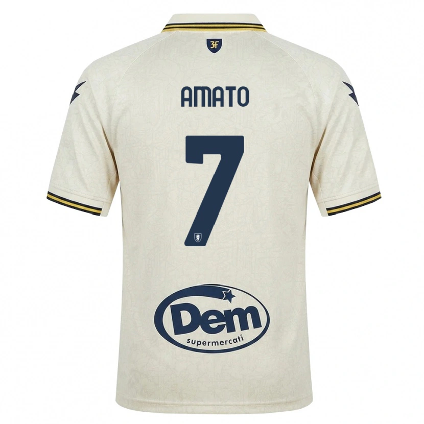 Danxen Herren Leonardo Amato #7 Oldlace Gelb Schwarz Auswärtstrikot Trikot 2026/27 T-Shirt Schweiz