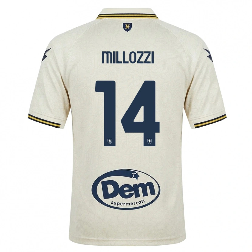 Danxen Herren Francesco Millozzi #14 Oldlace Gelb Schwarz Auswärtstrikot Trikot 2026/27 T-Shirt Schweiz