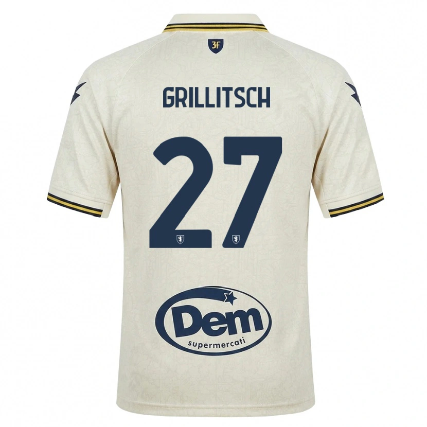 Danxen Herren Florian Grillitsch #27 Oldlace Gelb Schwarz Auswärtstrikot Trikot 2026/27 T-Shirt Schweiz
