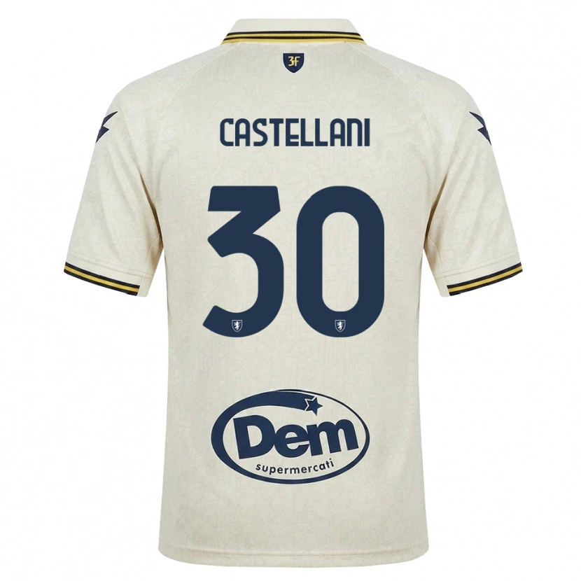 Danxen Herren Andrea Castellani #30 Oldlace Gelb Schwarz Auswärtstrikot Trikot 2026/27 T-Shirt Schweiz