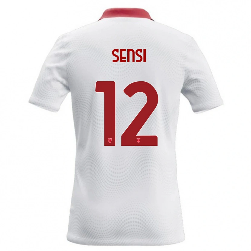 Danxen Herren Stefano Sensi #12 Weiß Rot Auswärtstrikot Trikot 2026/27 T-Shirt Schweiz