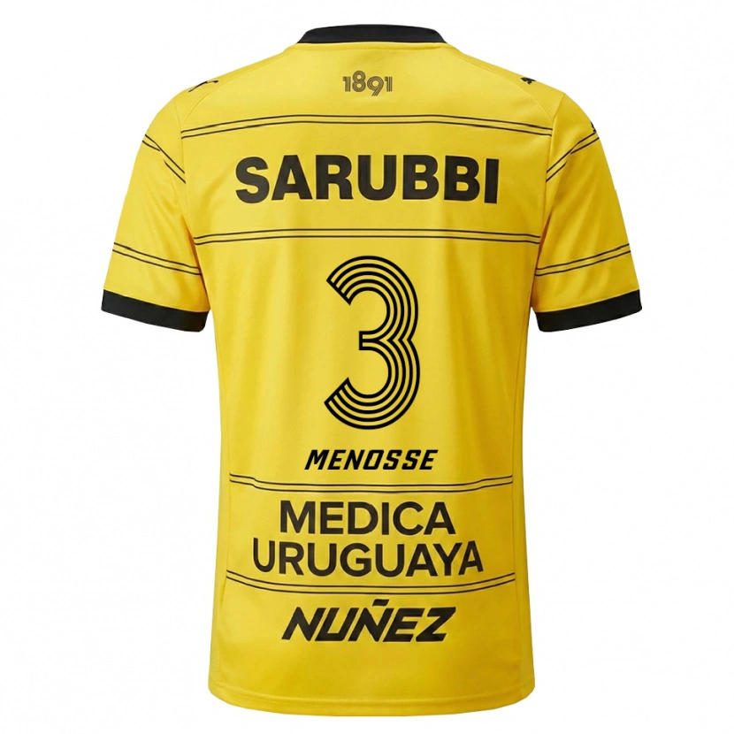 Danxen Herren Hernán Menosse #3 Gelb Schwarz Auswärtstrikot Trikot 2026/27 T-Shirt Schweiz