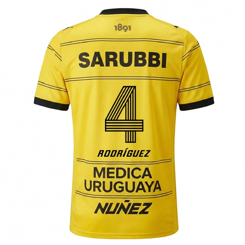 Danxen Herren Guzmán Rodríguez #4 Gelb Schwarz Auswärtstrikot Trikot 2026/27 T-Shirt Schweiz