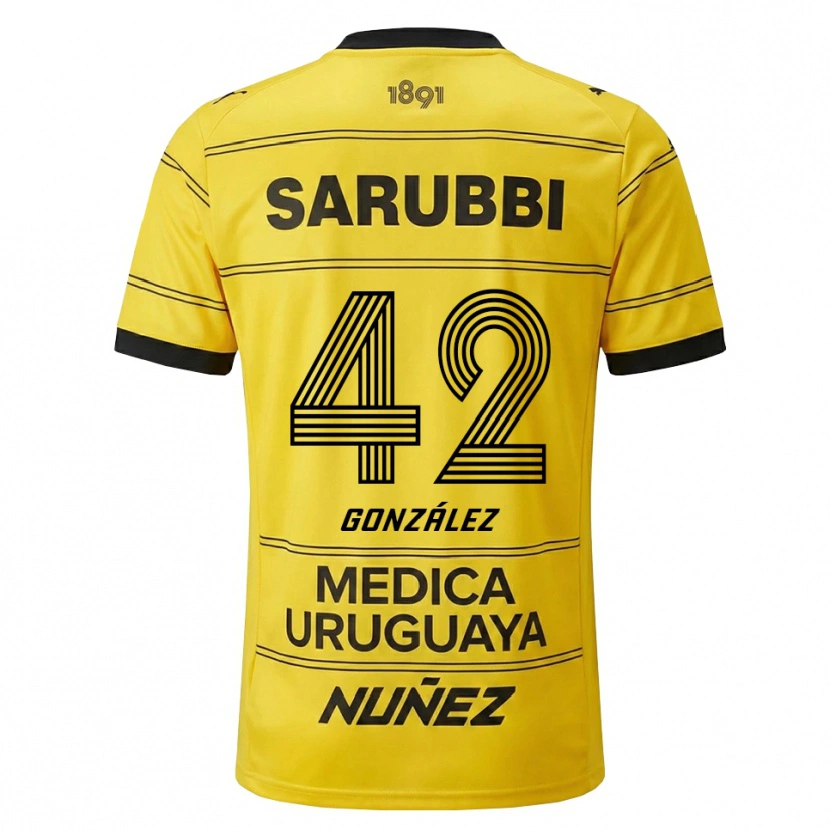 Danxen Herren Luciano González #42 Gelb Schwarz Auswärtstrikot Trikot 2026/27 T-Shirt Schweiz