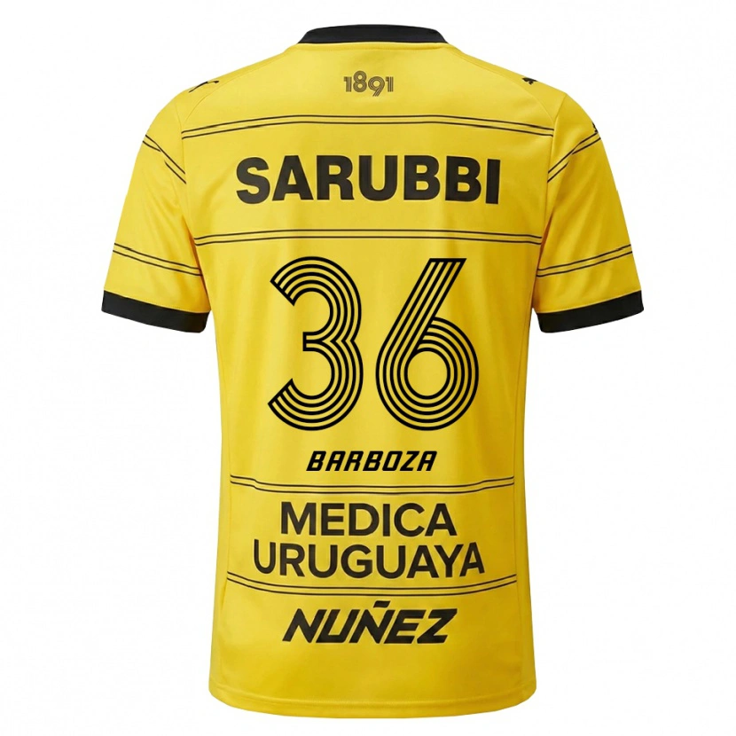Danxen Herren Brian Barboza #36 Gelb Schwarz Auswärtstrikot Trikot 2026/27 T-Shirt Schweiz