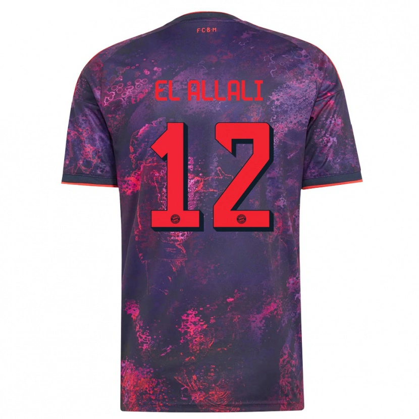 Danxen Herren Jonas El Allali #12 Lila Rot Ausweichtrikot Trikot 2026/27 T-Shirt Schweiz