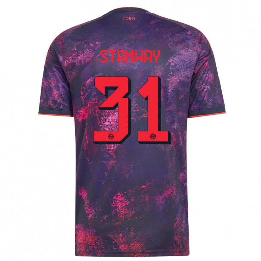 Danxen Herren Georgia Stanway #31 Lila Rot Ausweichtrikot Trikot 2026/27 T-Shirt Schweiz