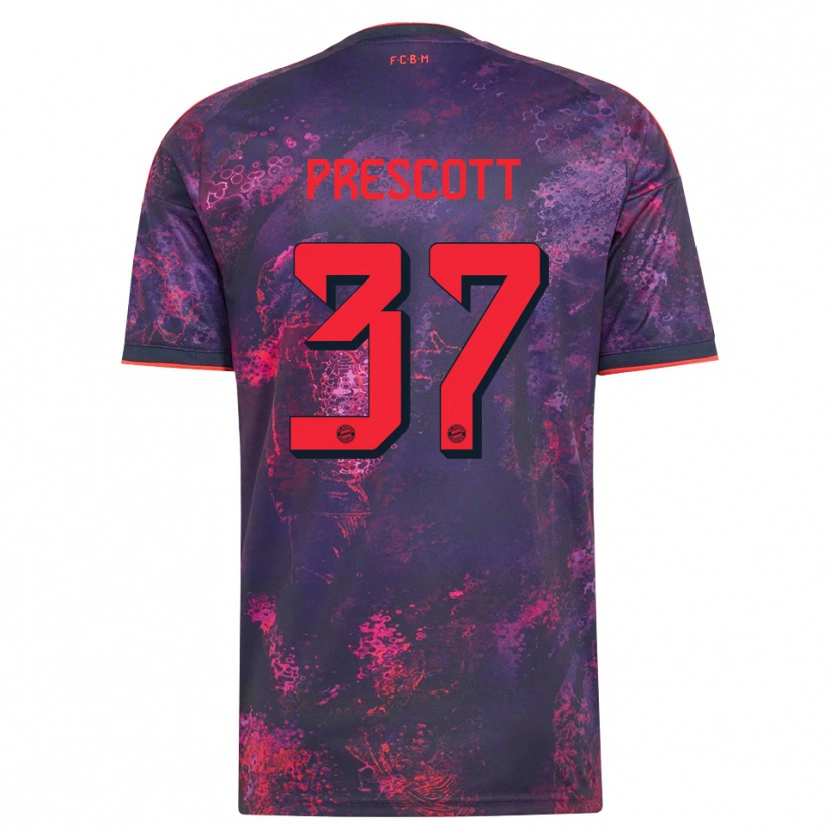 Danxen Herren Leonard Prescott #37 Lila Rot Ausweichtrikot Trikot 2026/27 T-Shirt Schweiz