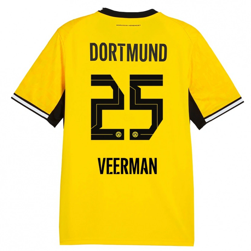Danxen Damen Joey Veerman #25 Gelb Schwarz Weiß Heimtrikot Trikot 2026/27 T-Shirt Schweiz