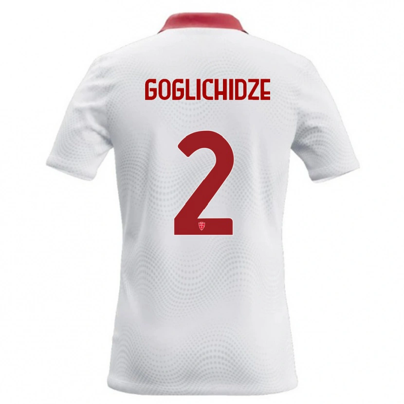 Danxen Damen Saba Goglichidze #2 Weiß Rot Auswärtstrikot Trikot 2026/27 T-Shirt Schweiz